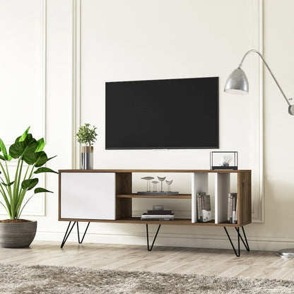 Mistico 55'' Tv Stand - Walnut & White