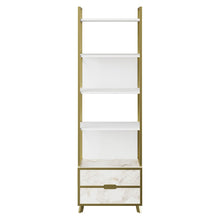 Frida 60 Bookcase - Ephesus Marble & Gold