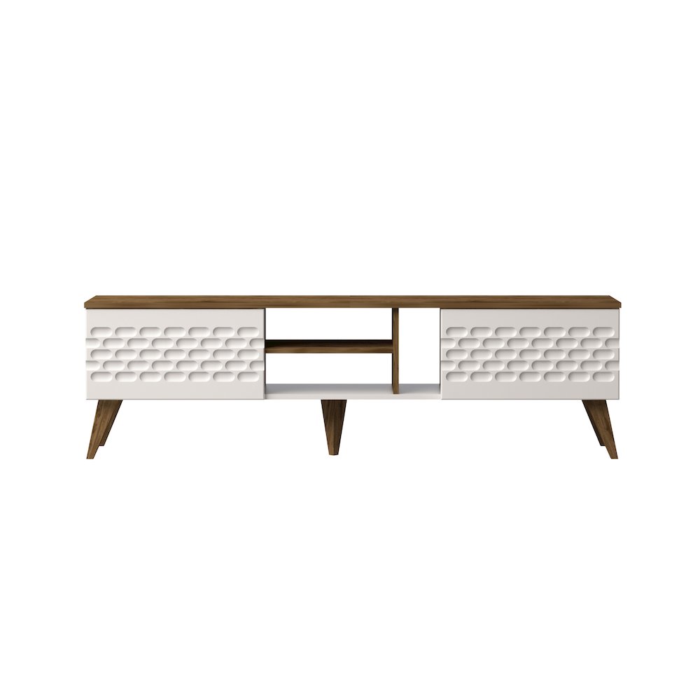 Egg Tv Stand - White & Oud Oak
