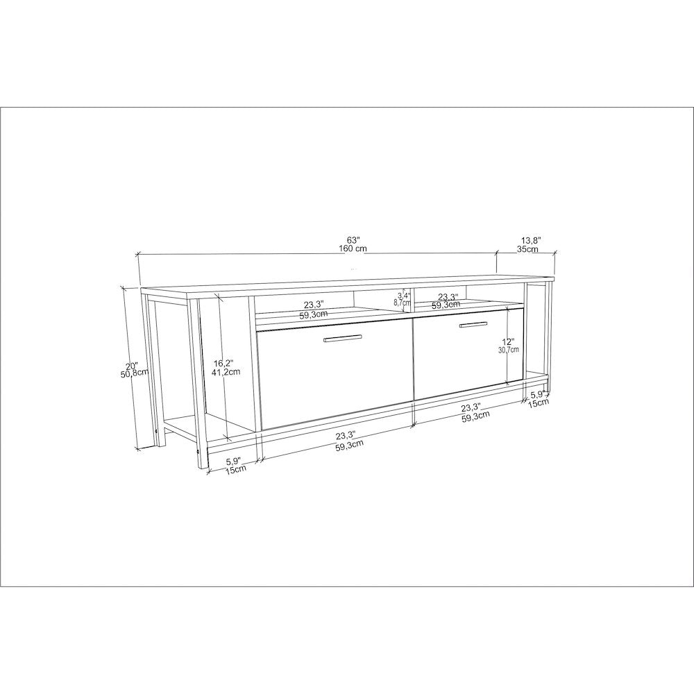 Omar Tv Stand - White Gold