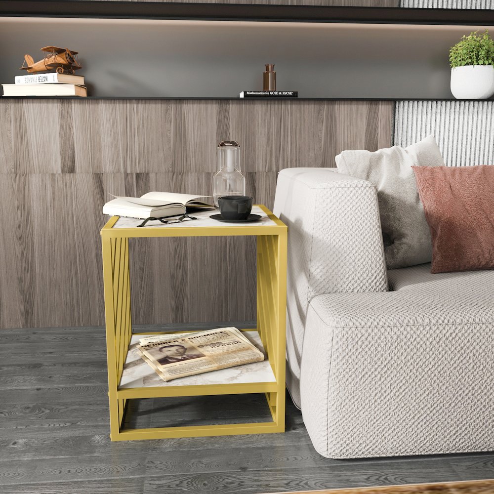 Norm Side Table - Ephesus Gold