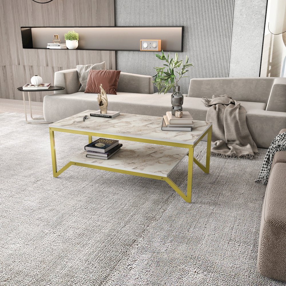 Flora Coffee Table - Ephesus Gold