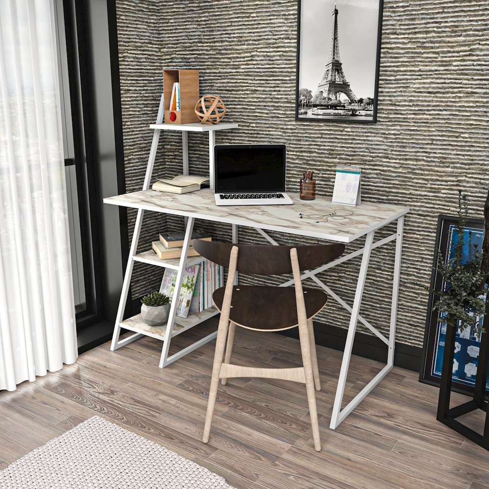 Admira Computer Desk - Ephesus White
