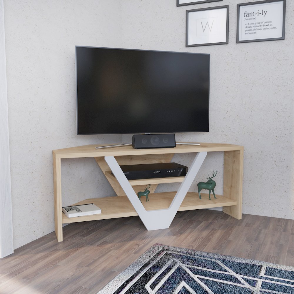 Karin Tv Stand - Sapphire Oak White