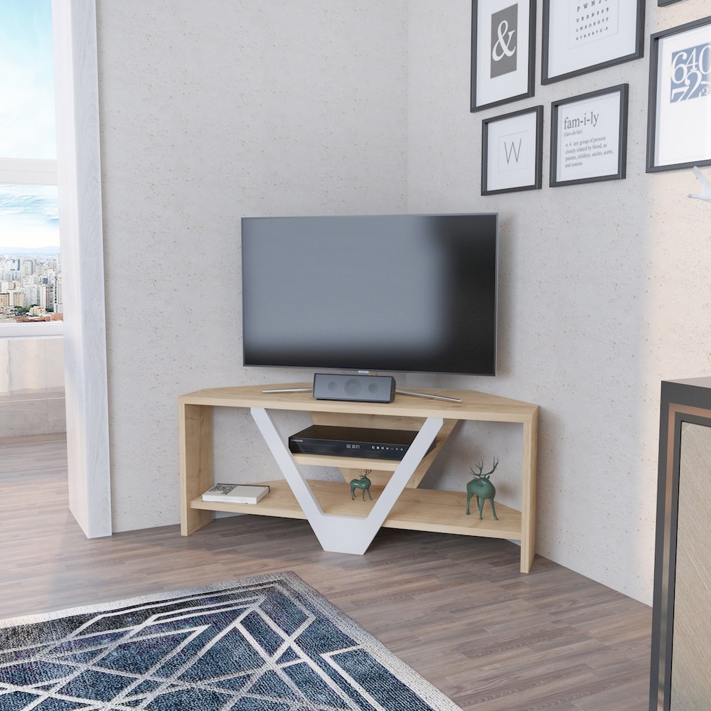 Karin Tv Stand - Sapphire Oak White