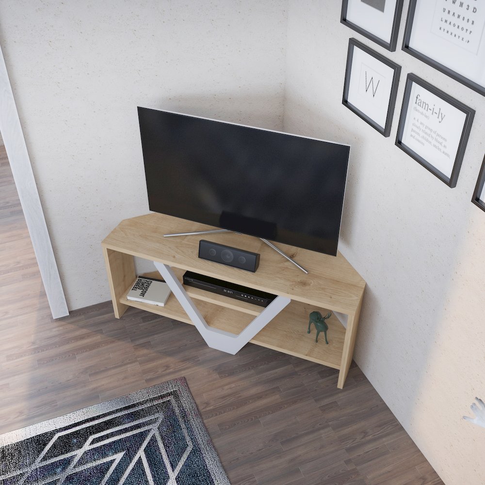 Karin Tv Stand - Sapphire Oak White