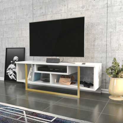 Asal 47" Tv Stand - White Gold