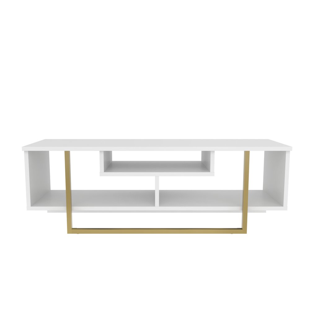 Asal 47" Tv Stand - White Gold