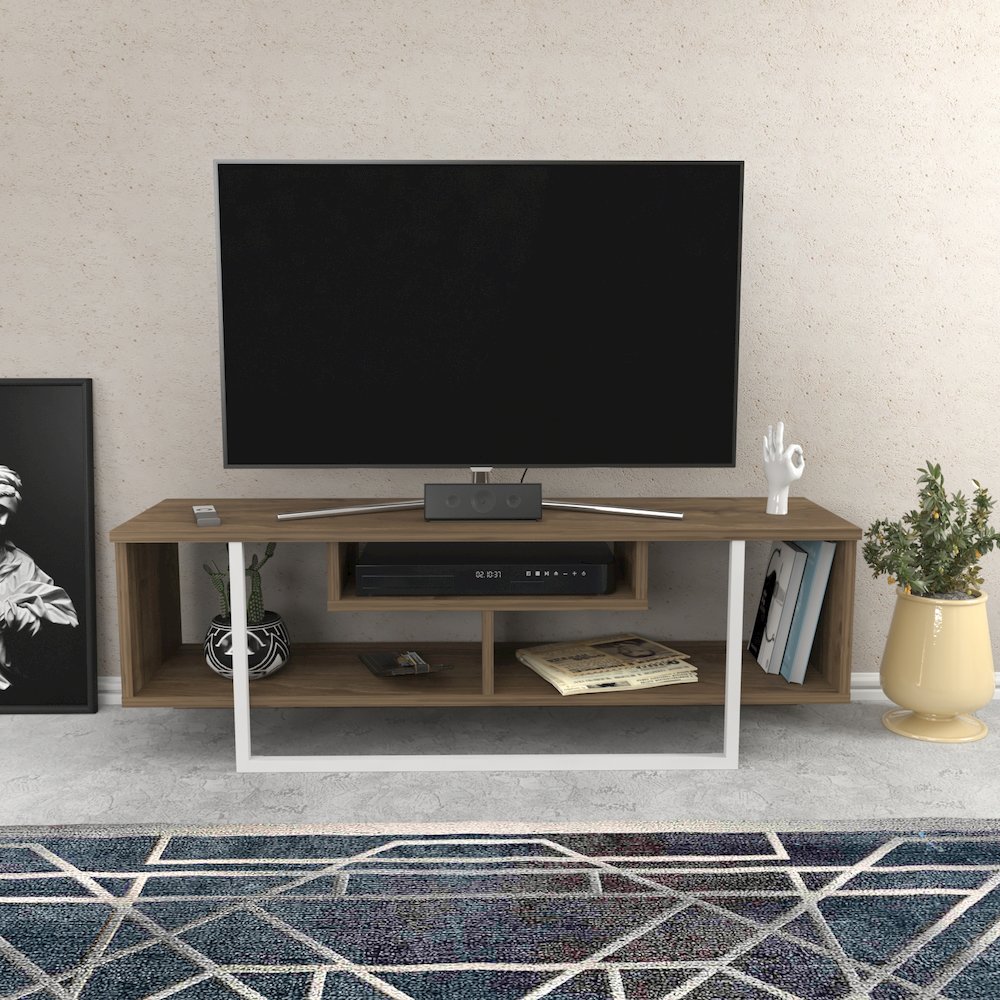 Asal 47" Tv  Stand - Walnut White