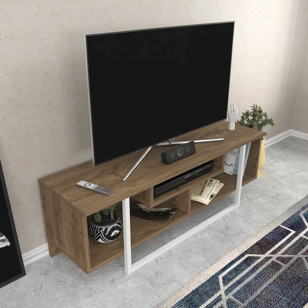 Asal 47" Tv  Stand - Walnut White