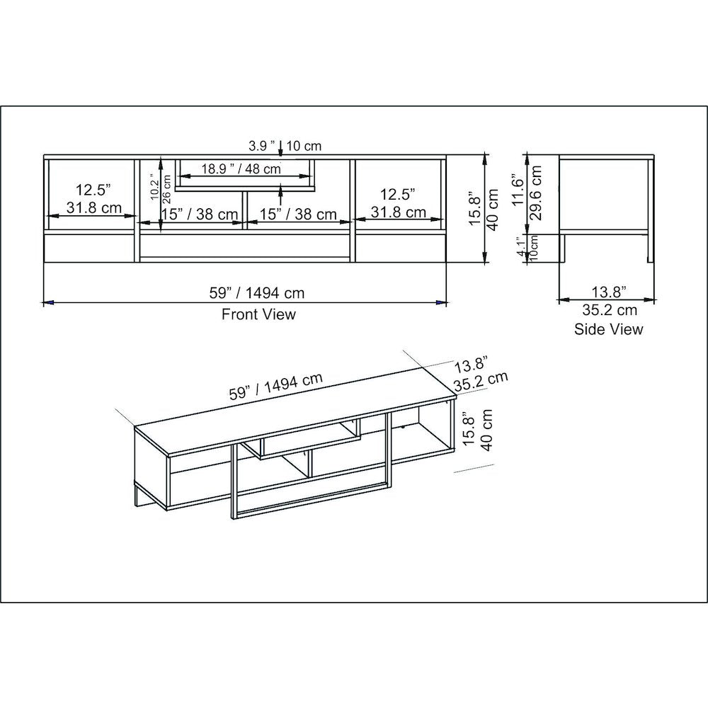 Asal 47" Tv Stand - Oud Oak White