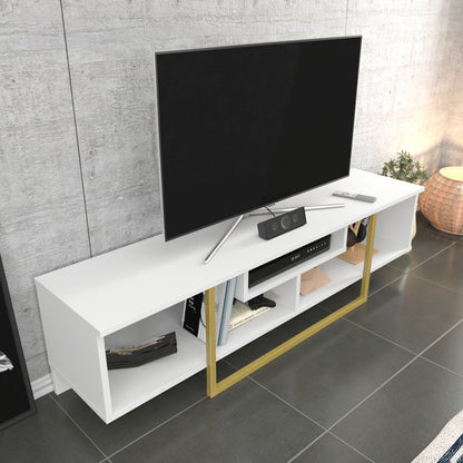 Asal 59" Tv Stand - White Gold