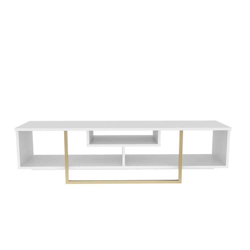 Asal 59" Tv Stand - White Gold