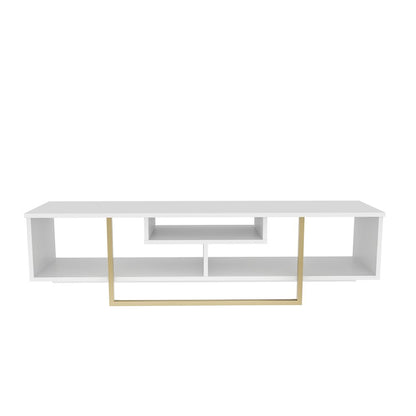 Asal 59" Tv Stand - White Gold