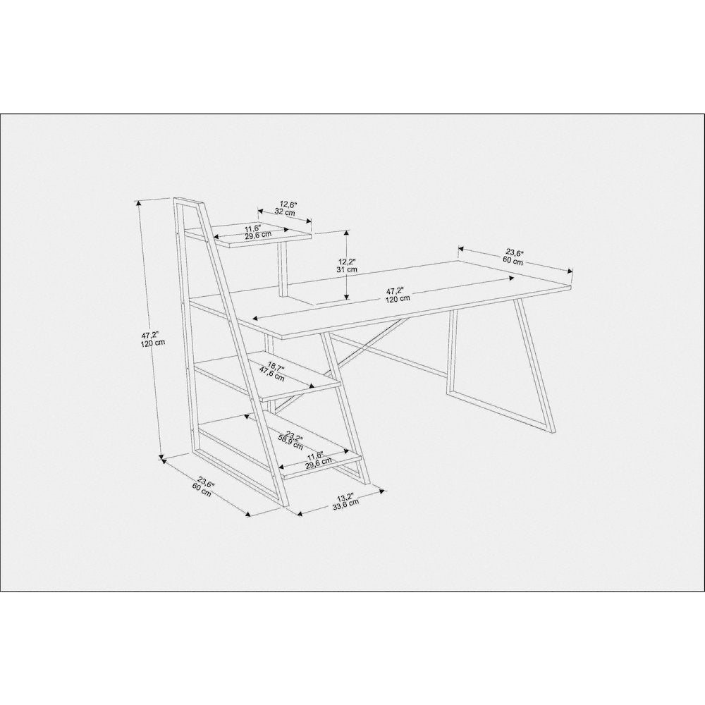 Admira Computer Desk - Bendire Black
