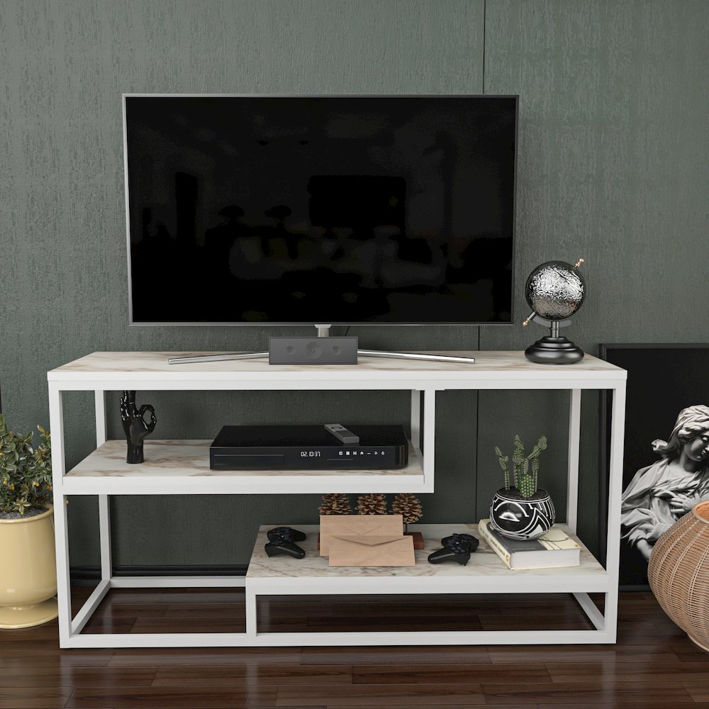 Lorin Tv Stand - Ephesus White