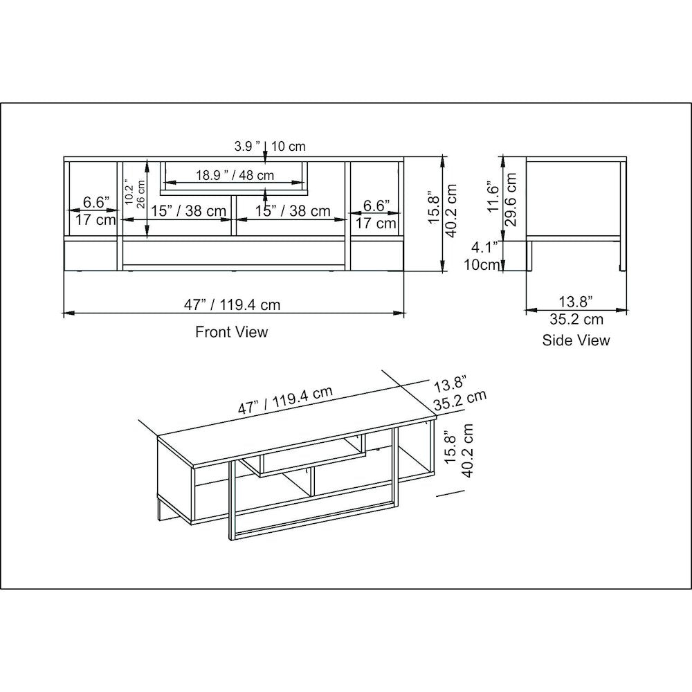 Asal 47" Tv Stand - Bendire White