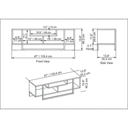 Asal 47" Tv Stand - Bendire White