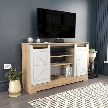 Ahris Tv Stand - Sapphire Oak White