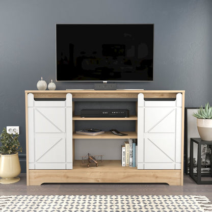 Ahris Tv Stand - Sapphire Oak White