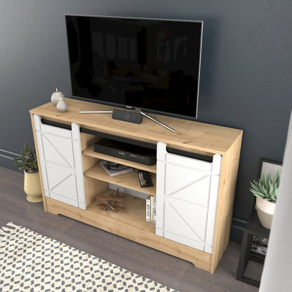 Ahris Tv Stand - Sapphire Oak White