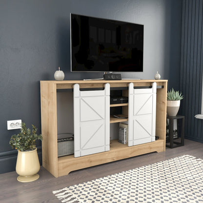 Ahris Tv Stand - Sapphire Oak White