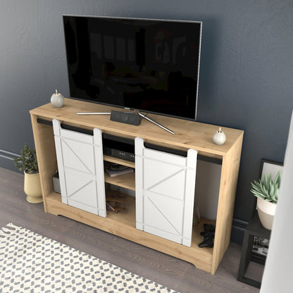 Ahris Tv Stand - Sapphire Oak White