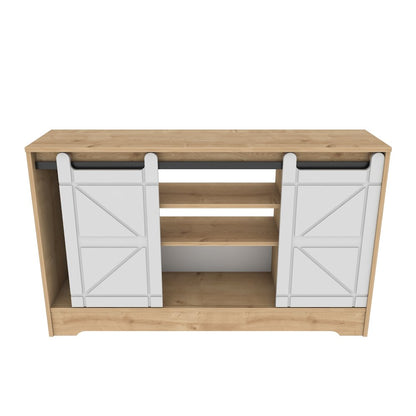 Ahris Tv Stand - Sapphire Oak White