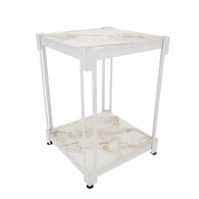 Zenas Side End Table - Ephesus White