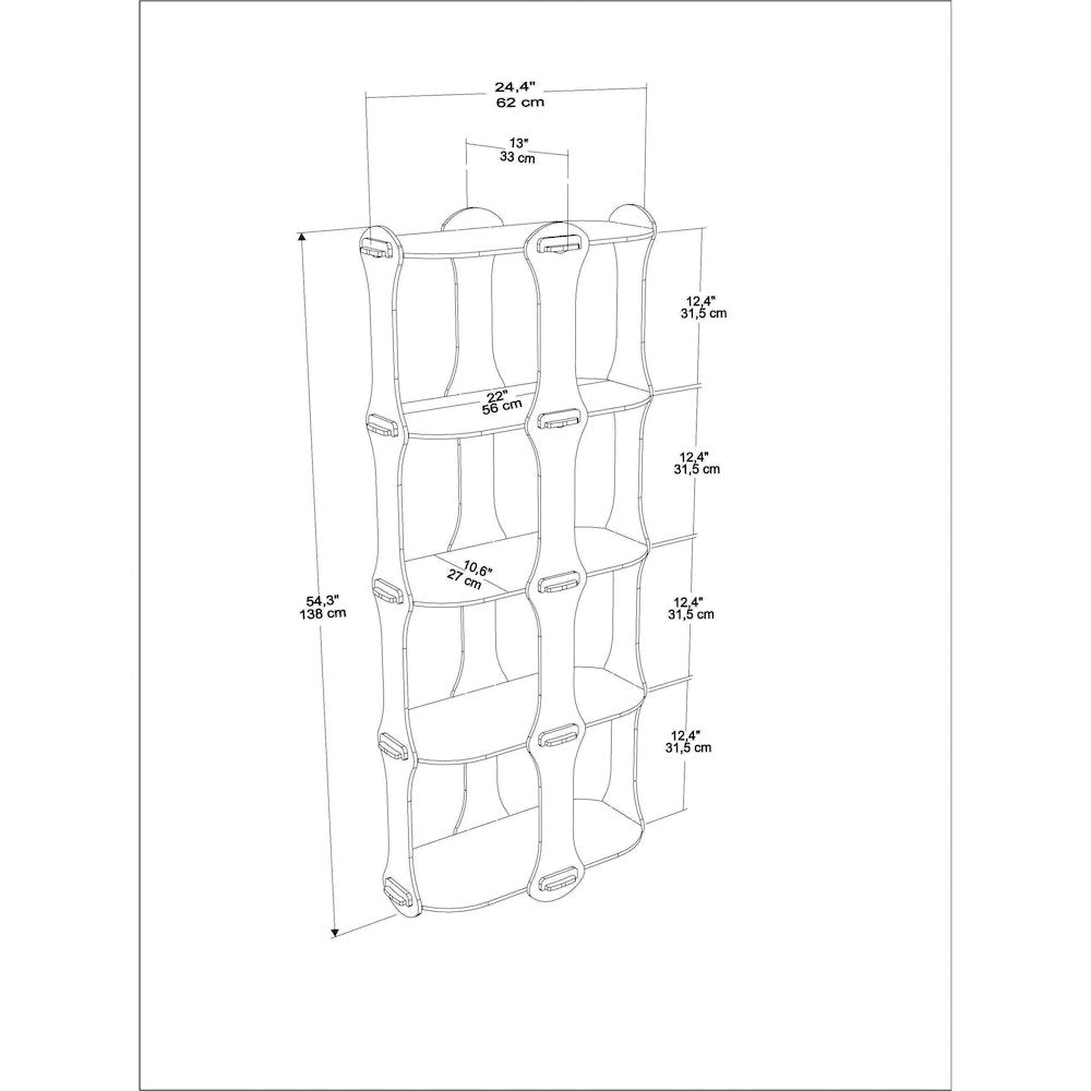 Ayzi Bookshelf Sapphire Oak