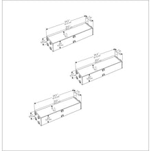 Hiko 3 Piece Wall Shelf Sapphire Oak
