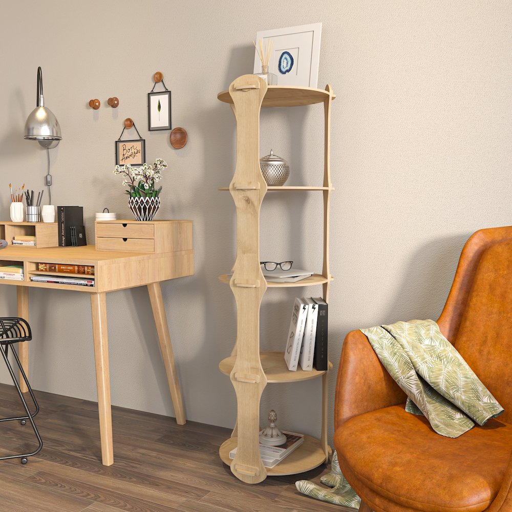Yuvar Bookshelf Sapphire Oak