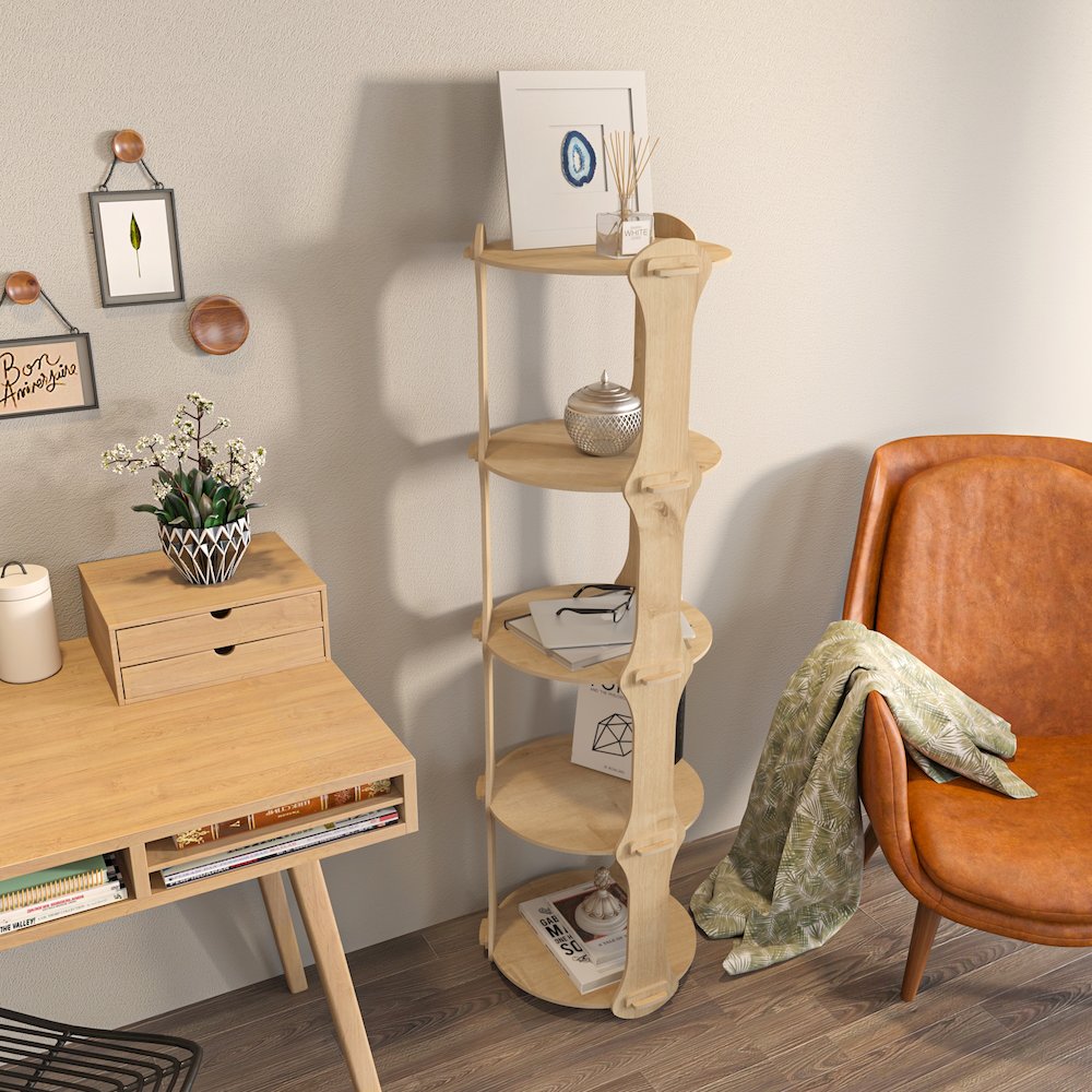 Yuvar Bookshelf Sapphire Oak