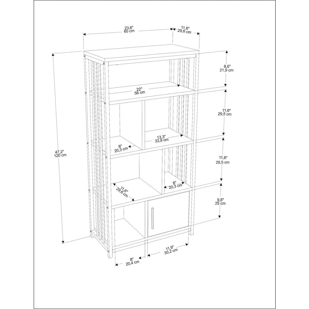 Valero Bookcase Silva White