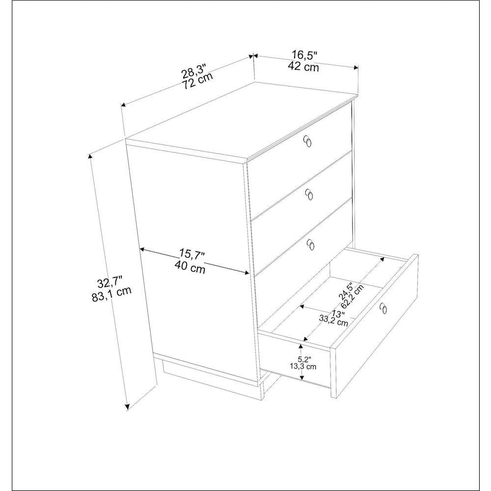 Sahra Dresser White Sapphire Oak