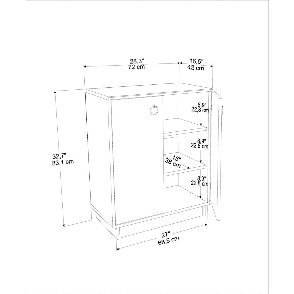 Nuanse Cabinet White Sapphire Oak