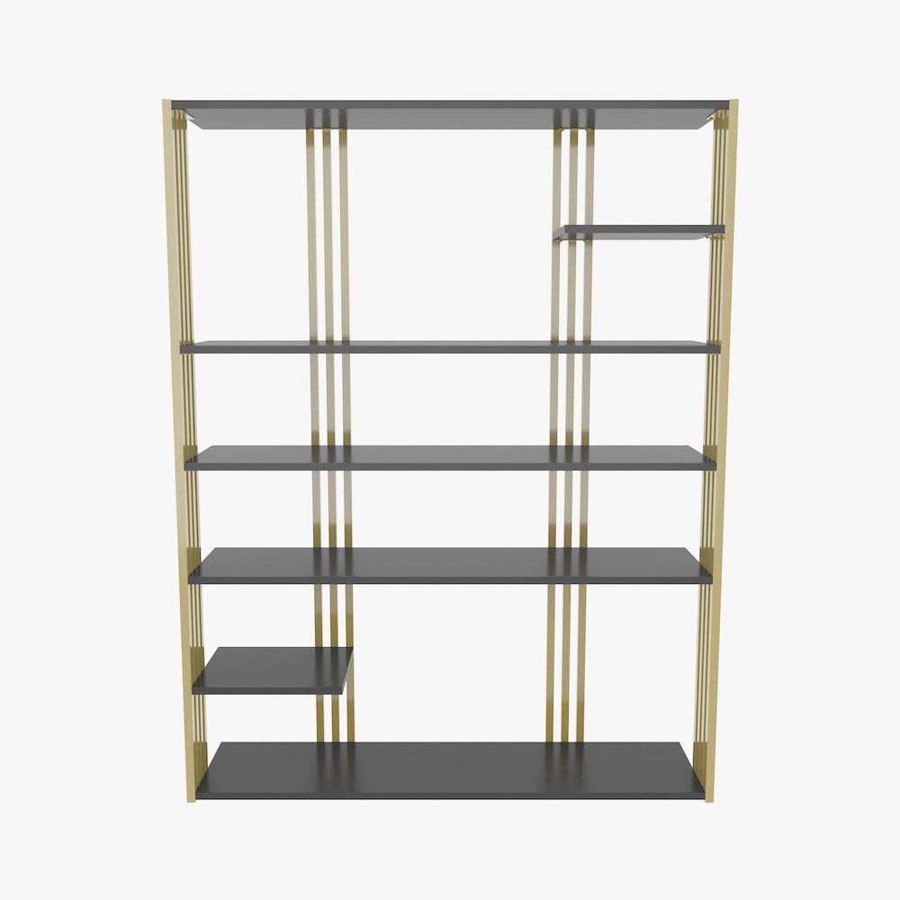 Jeni Bookcase Anthracite Gold