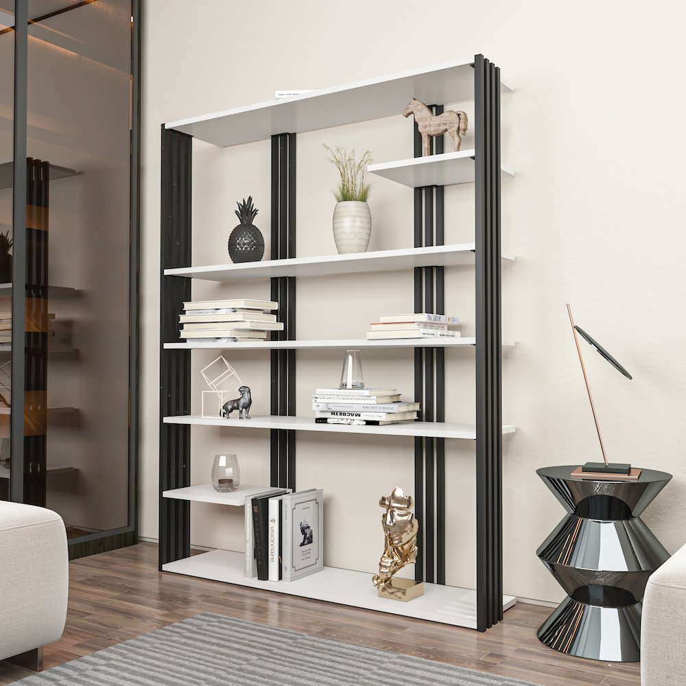 Jeni Bookcase White Black