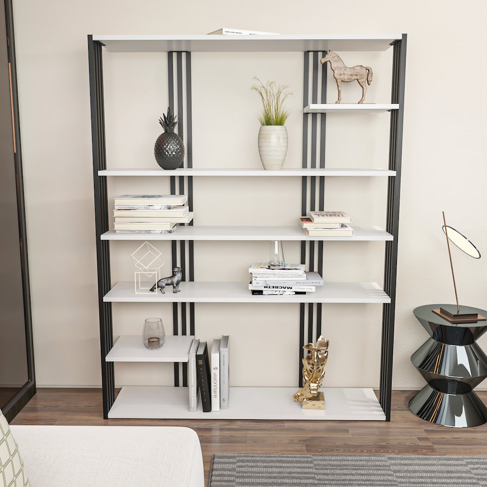 Jeni Bookcase White Black
