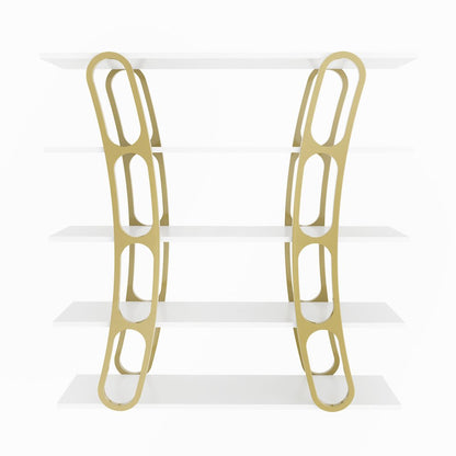 Adar Bookcase White And Gold