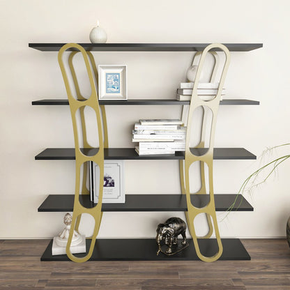 Adar Bookcase Black And Gold