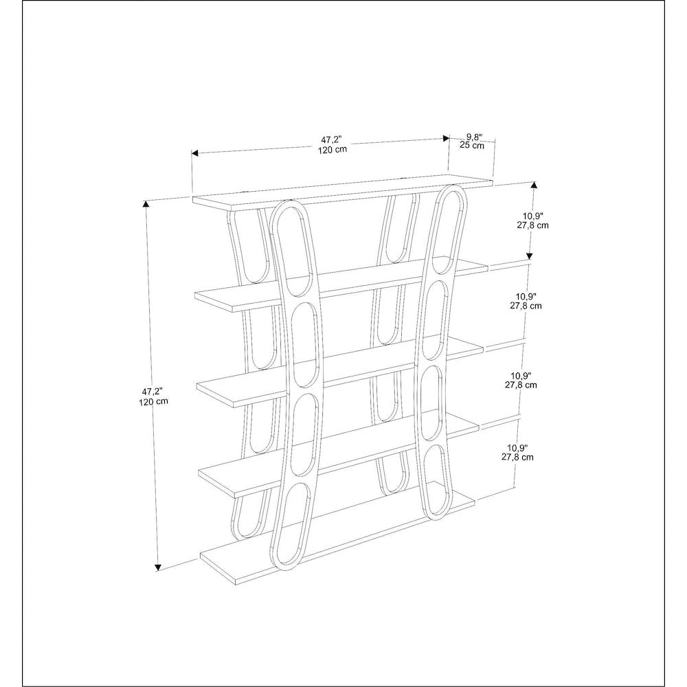 Adar Bookcase Black And Gold