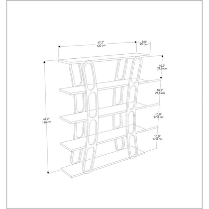 Adar Bookcase Black And Gold