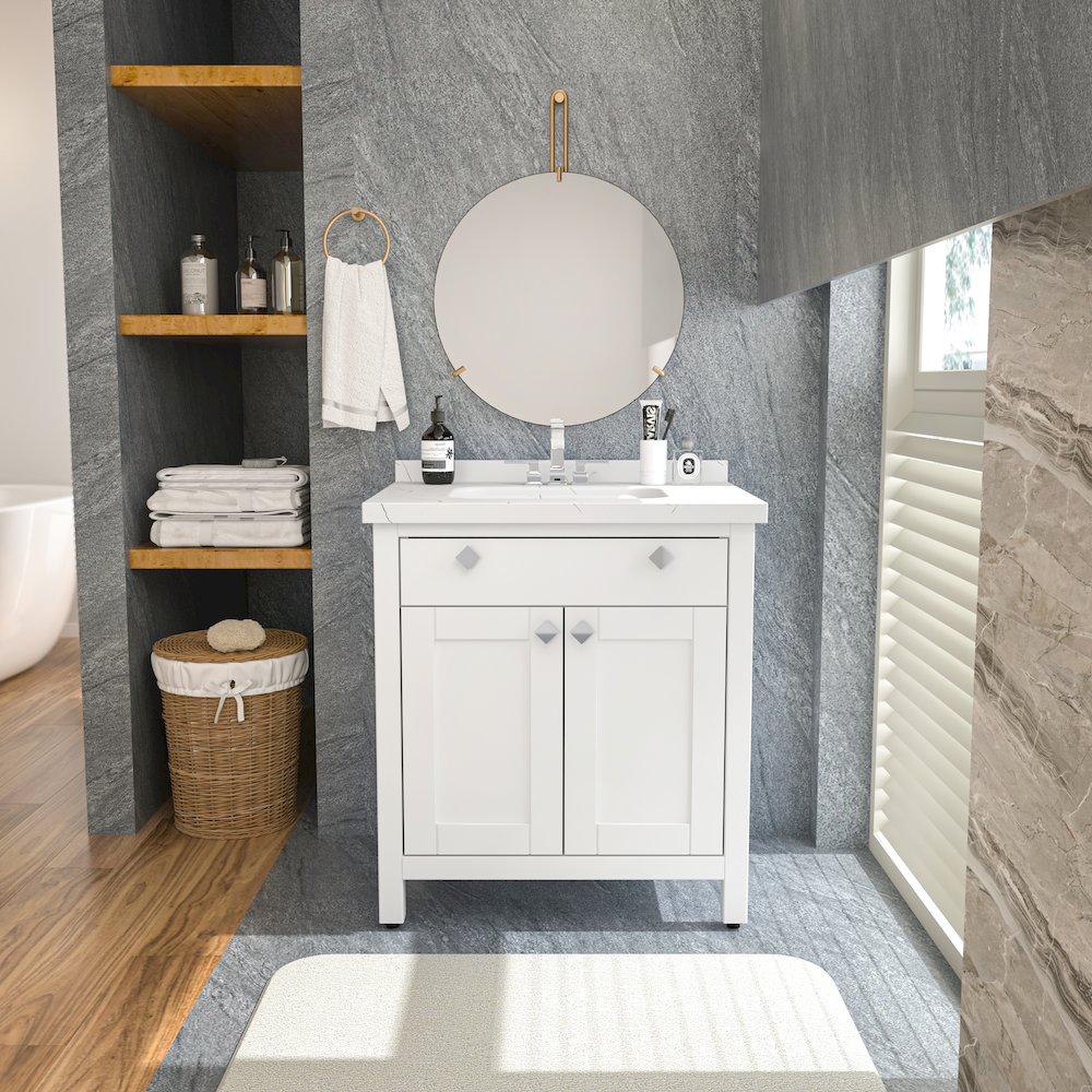 Kardelen 31 In Bathroom Vanity White