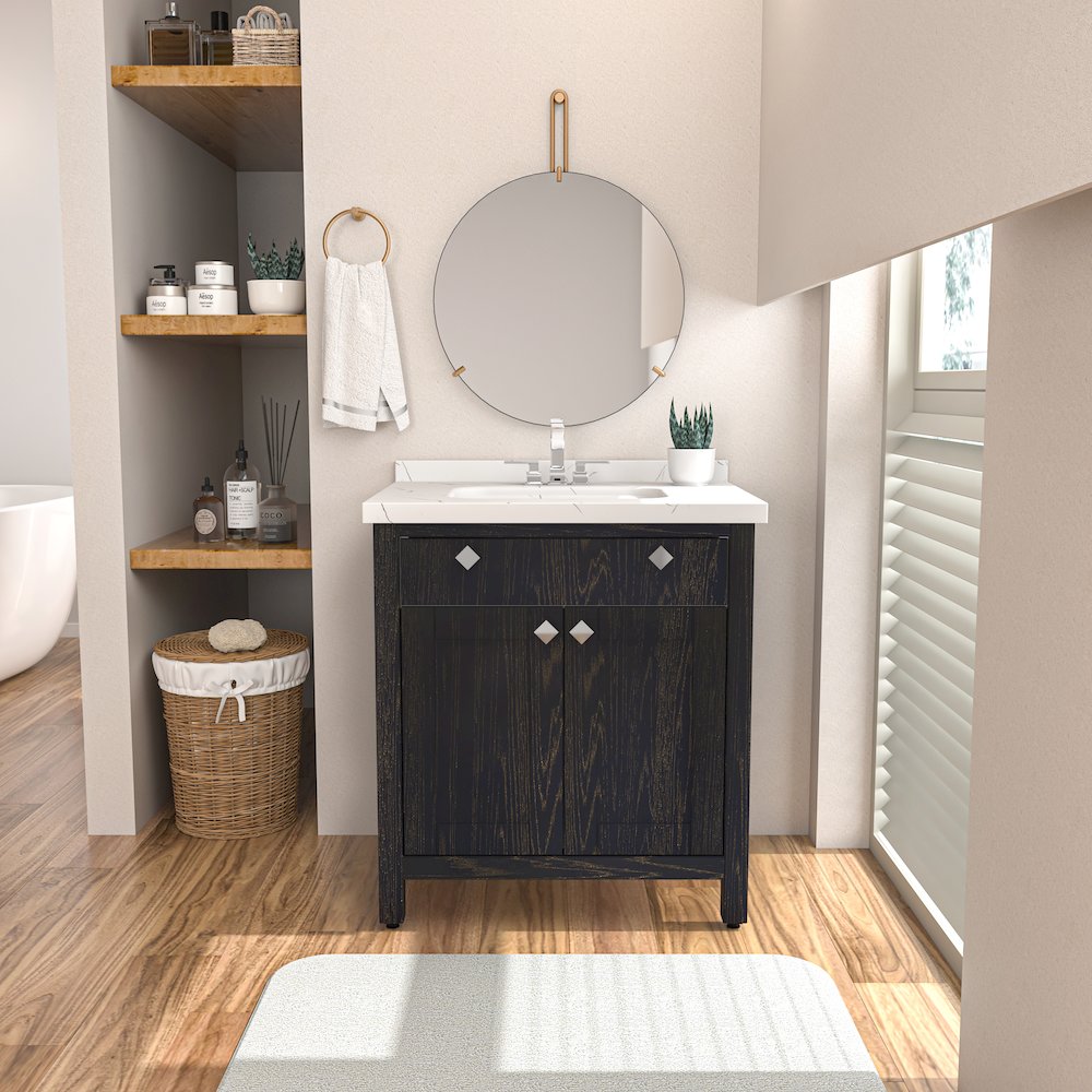 Kardelen 31 In Bathroom Vanity Dark Blue