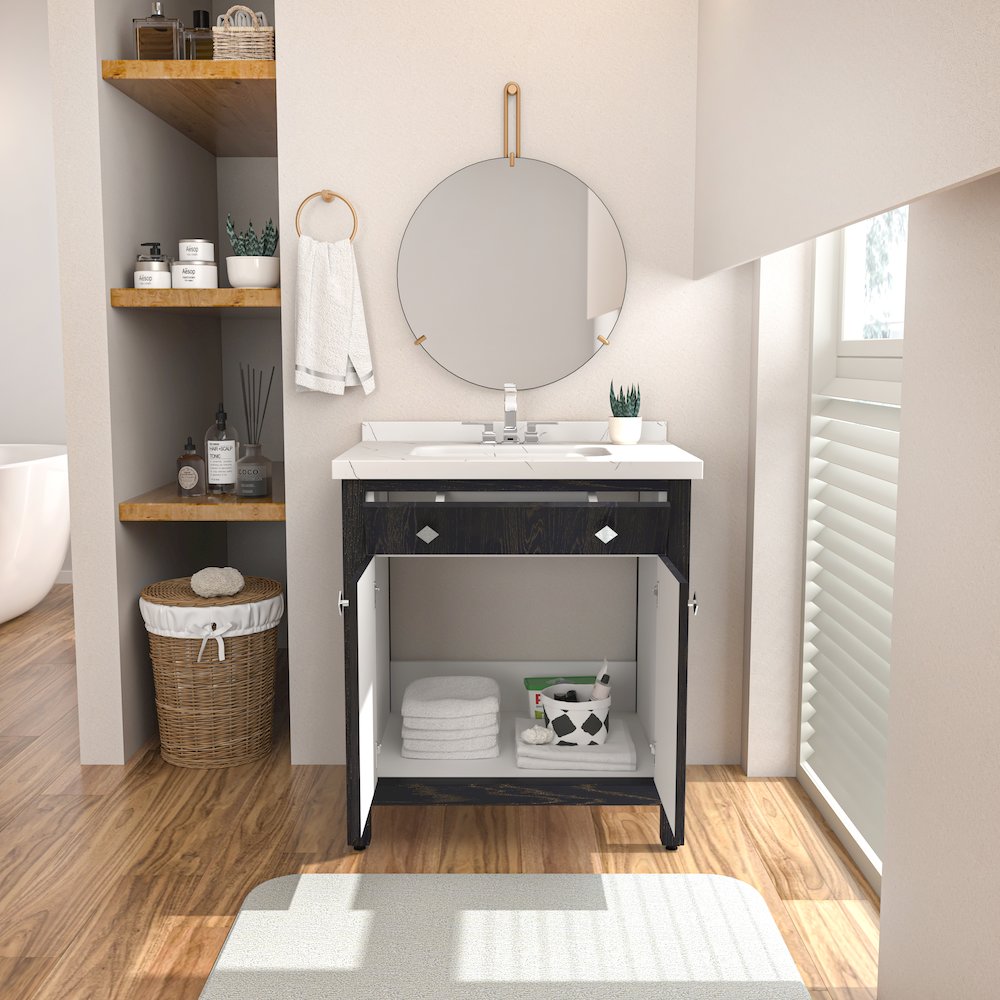 Kardelen 31 In Bathroom Vanity Dark Blue