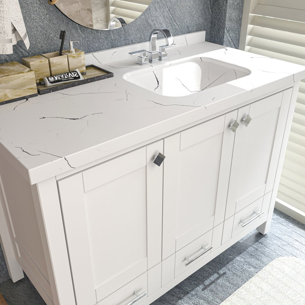 Kardelen 47 In Bathroom Vanity White