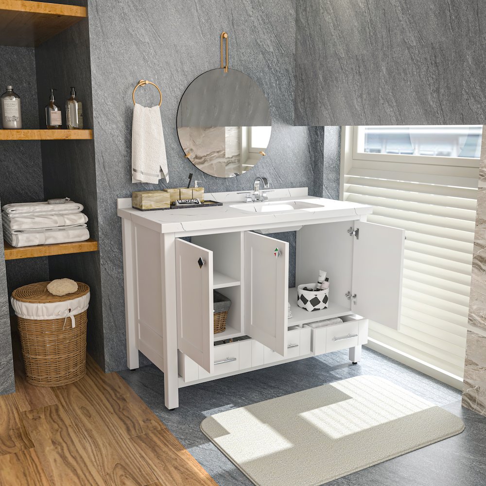 Kardelen 47 In Bathroom Vanity White