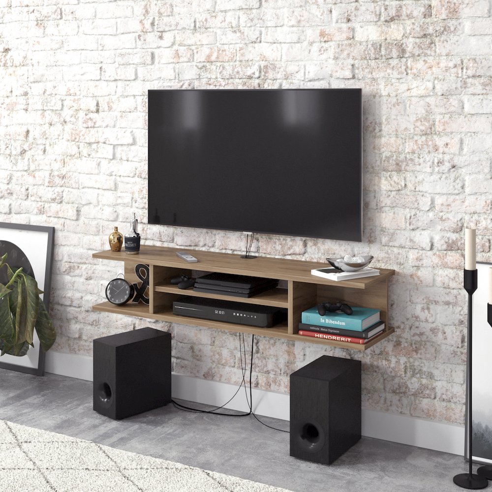 Pivot Floating Tv Stand - Oud Oak