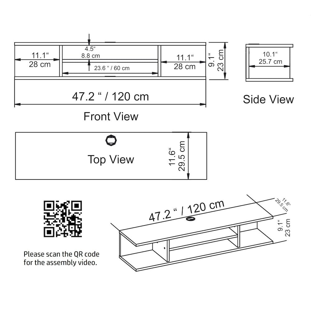 Pivot Floating Tv Stand - Oud Oak